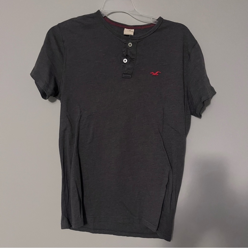 Hollister Dark Gray Henley Tee